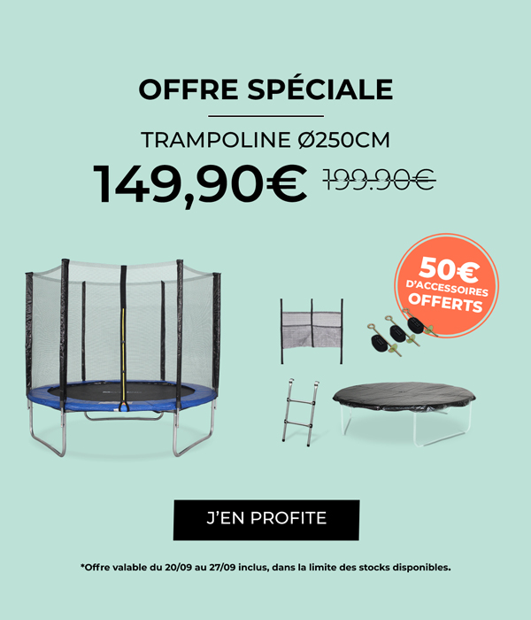 Offre spéciale trampoline PLUTON XXL